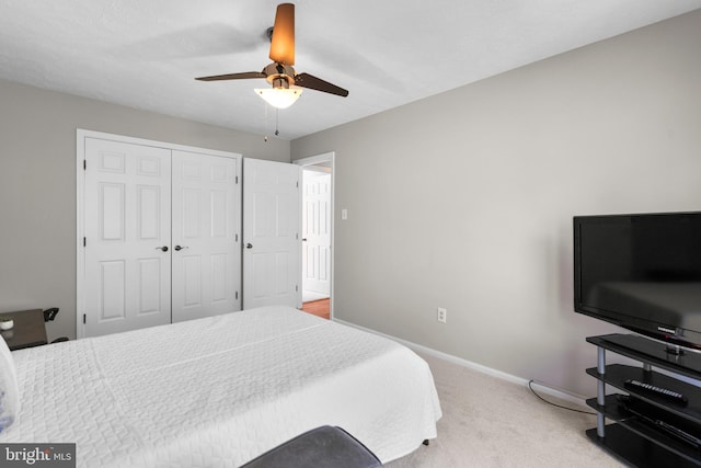 12407 Rousseau Ter, North Potomac, MD 20878 - carpeted bedroom featuring a closet and a ceiling fan