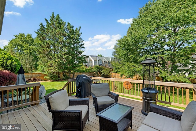 12407 Rousseau Ter, North Potomac, MD 20878 - wooden deck featuring a fenced backyard and an outdoor hangout area