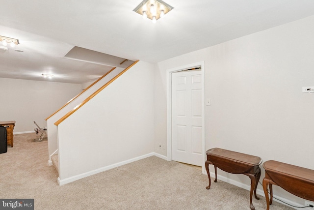 2085 Cobblestone Ln, Reston, VA 20191 - finished below grade area featuring light carpet and stairs