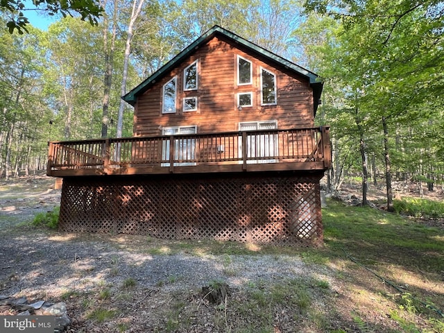 1000 Cardinal View Rd, Paw Paw, WV 25434 - rear view of property with a deck