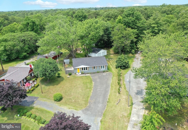 11487 Hg Trueman Rd, Lusby, MD 20657 - aerial view of property and surrounding area with a heavily wooded area