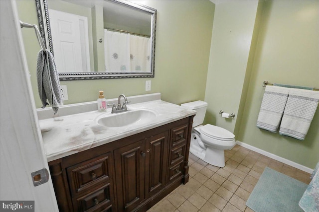 17 Shelly Dr, Reading, PA 19608 - bathroom with tile patterned floors, vanity, toilet, and baseboards