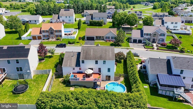 17 Shelly Dr, Reading, PA 19608 - aerial perspective of suburban area with a pool