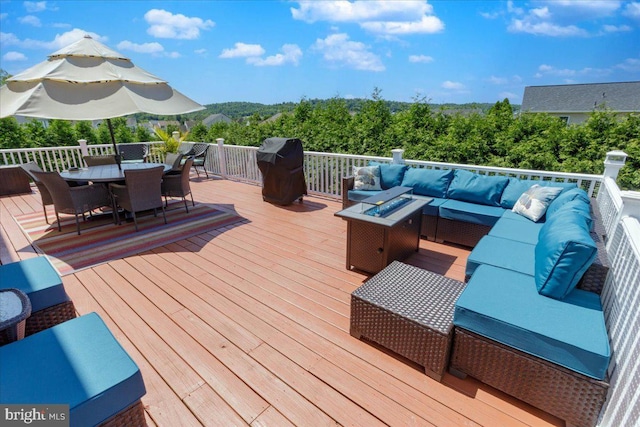 17 Shelly Dr, Reading, PA 19608 - wooden terrace with an outdoor hangout area and outdoor dining space