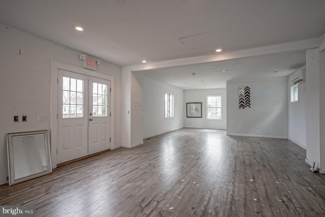 318 12th St, Hammonton, NJ 08037 - unfurnished living room with recessed lighting, wood finished floors, and baseboards