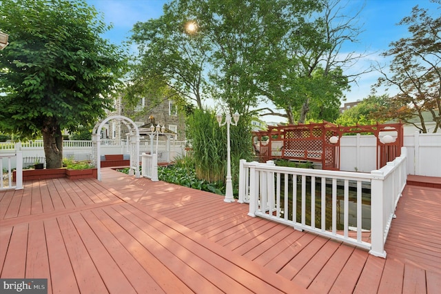7200 Wayne Ave, Upper Darby, PA 19082 - wooden deck featuring a fenced backyard