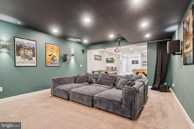 14520 Fairdale Rd, Silver Spring, MD 20905 - cinema featuring carpet, recessed lighting, and baseboards