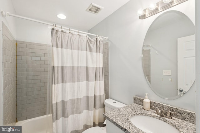 14520 Fairdale Rd, Silver Spring, MD 20905 - bathroom featuring vanity, toilet, and shower / bath combo with shower curtain