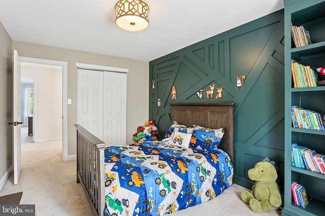 1112 Cornwallis Way, Collegeville, PA 19426 - bedroom featuring light carpet, a closet, and baseboards