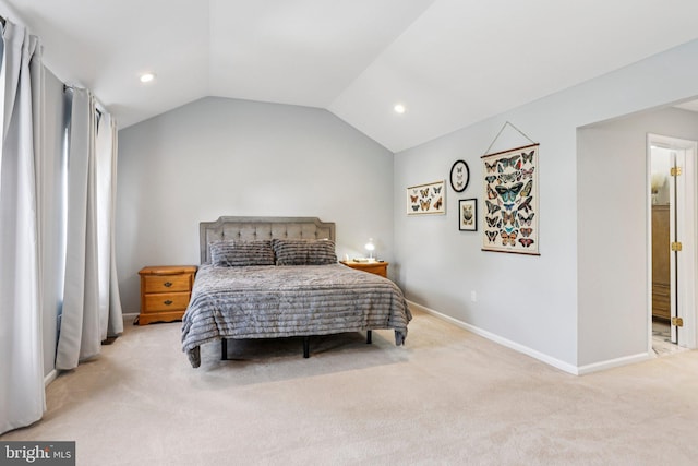 1112 Cornwallis Way, Collegeville, PA 19426 - bedroom featuring carpet, baseboards, lofted ceiling, and recessed lighting