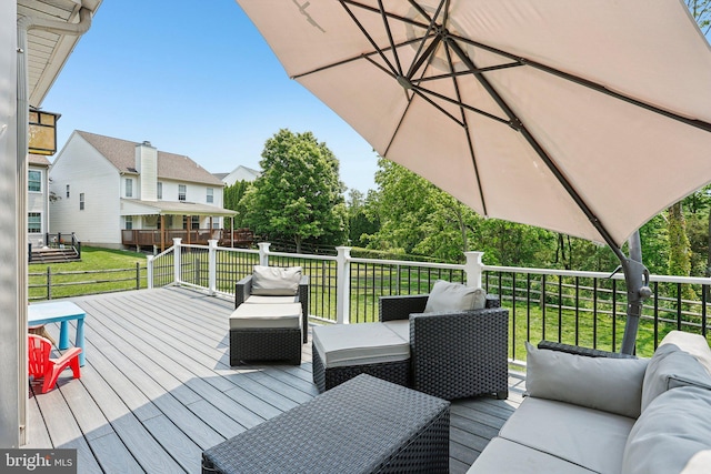 1112 Cornwallis Way, Collegeville, PA 19426 - deck featuring a lawn and outdoor lounge area