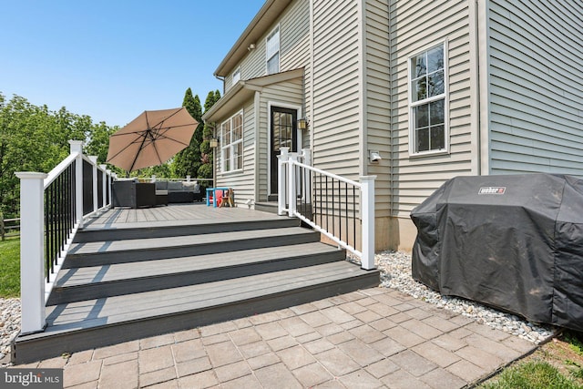 1112 Cornwallis Way, Collegeville, PA 19426 - view of patio with a wooden deck, an outdoor hangout area, and area for grilling