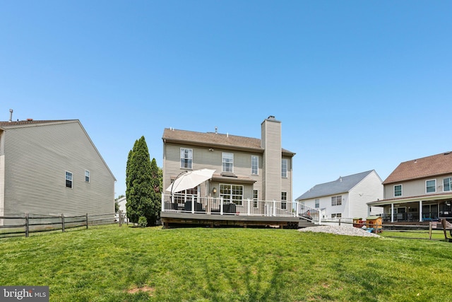 1112 Cornwallis Way, Collegeville, PA 19426 - rear view of property featuring a deck and a chimney