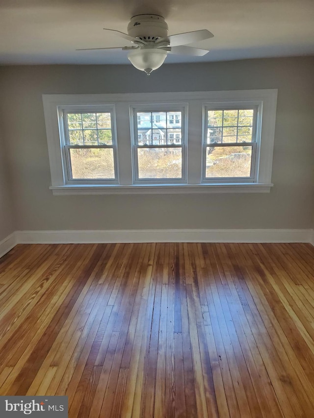 3004 Dekalb Pike, East Norriton, PA 19401 - spare room with ceiling fan, healthy amount of natural light, and hardwood / wood-style flooring