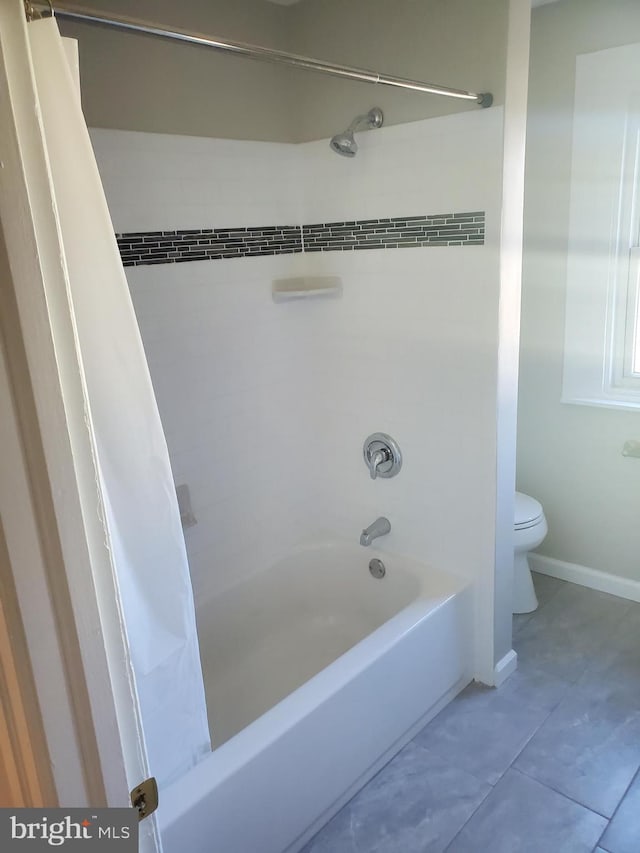 3004 Dekalb Pike, East Norriton, PA 19401 - bathroom with toilet, shower / tub combo with curtain, and tile patterned flooring