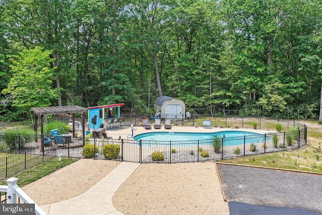 26471 N Sandgates Rd, Mechanicsville, MD 20659 - view of swimming pool featuring a playground and a pergola