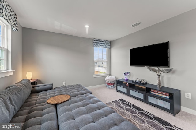 8798 Bancroft Dr, Waldorf, MD 20603 - living area featuring carpet floors and baseboards