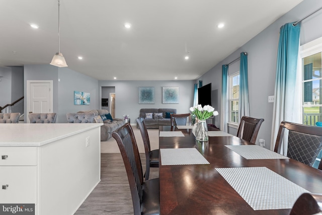 8798 Bancroft Dr, Waldorf, MD 20603 - dining room featuring recessed lighting and wood finished floors