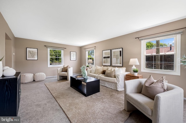 3011 Spark Ln, Bowie, MD 20715 - living room featuring carpet floors and baseboards