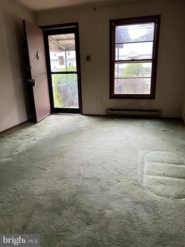 7303 Leona St, District Heights, MD 20747 - carpeted spare room with baseboard heating