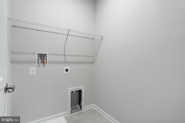 9608 Julia Ln, Owings Mills, MD 21117 - washroom featuring hookup for an electric dryer, washer hookup, and baseboards