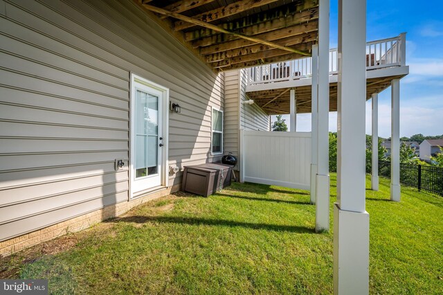 9608 Julia Ln, Owings Mills, MD 21117 - view of yard featuring a deck