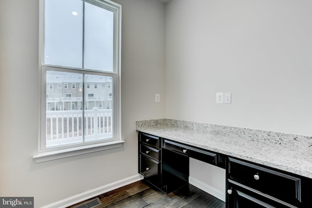 9608 Julia Ln, Owings Mills, MD 21117 - home office with dark wood finished floors and baseboards