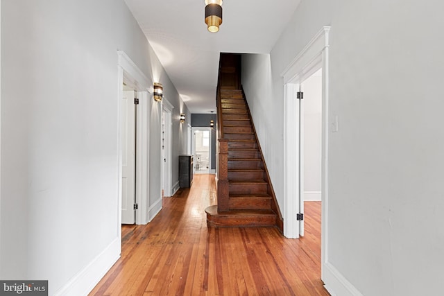 28 N Wakefield, Jeffersonville, PA 19403 - stairway featuring hardwood / wood-style flooring and baseboards