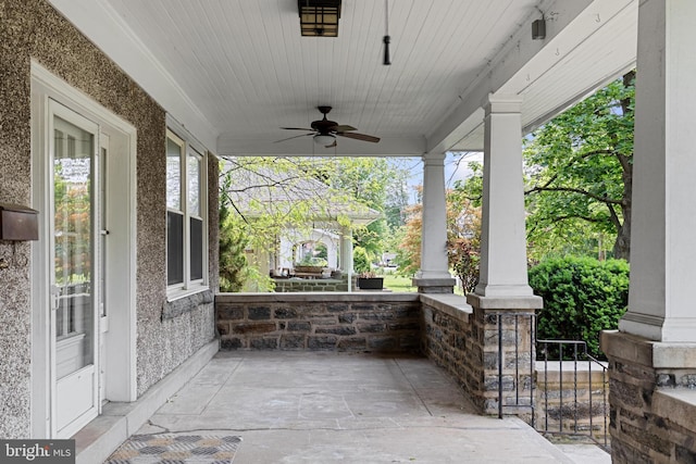 28 N Wakefield, Jeffersonville, PA 19403 - covered porch with a ceiling fan