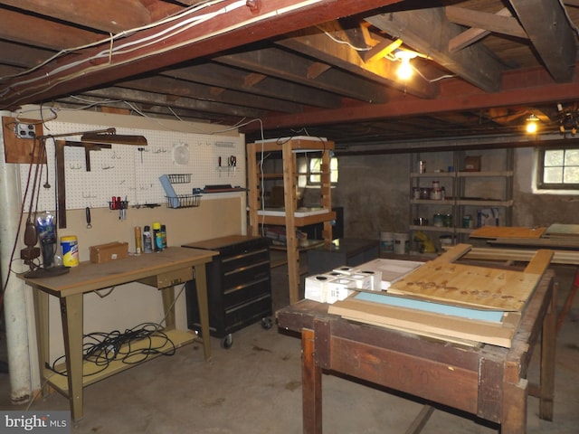 28 N Wakefield, Jeffersonville, PA 19403 - below grade area with a workshop area