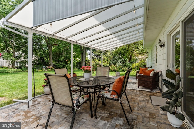 95 Meadowfield Dr, Southampton, PA 18966 - view of patio / terrace featuring outdoor dining area and an outdoor hangout area