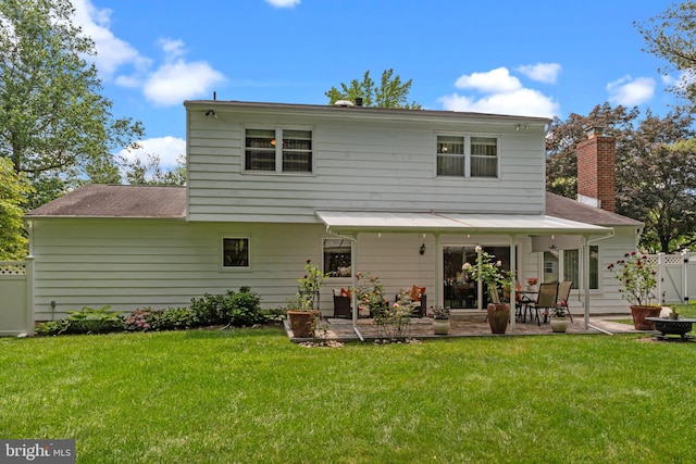 95 Meadowfield Dr, Southampton, PA 18966 - rear view of house featuring a patio area and a chimney