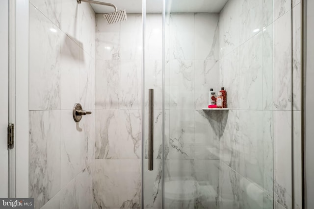 1603 S 6th St, Philadelphia, PA 19148 - full bathroom featuring a marble finish shower