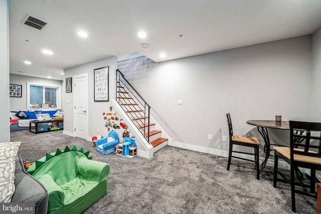 1603 S 6th St, Philadelphia, PA 19148 - rec room with carpet floors and recessed lighting