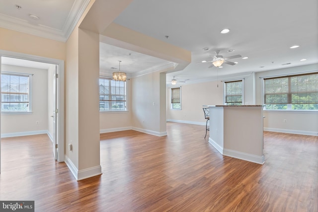 902 Macphail Woods Xing Unit 2I, Bel Air, MD 21015 - spare room with crown molding, healthy amount of natural light, wood finished floors, and recessed lighting