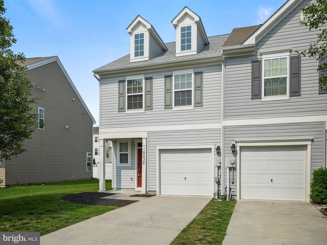 18238 Hurricane Ct, Hagerstown, MD 21740 - view of front of home with driveway, a garage, a front yard, and roof with shingles