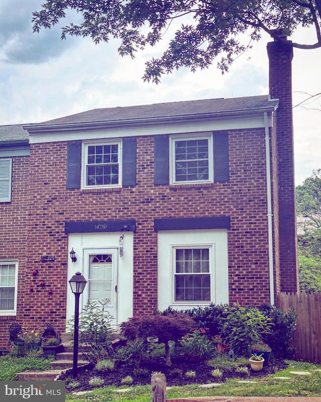 14710 Bentley Sq, Centreville, VA 20120 - view of front of home featuring brick siding and a chimney
