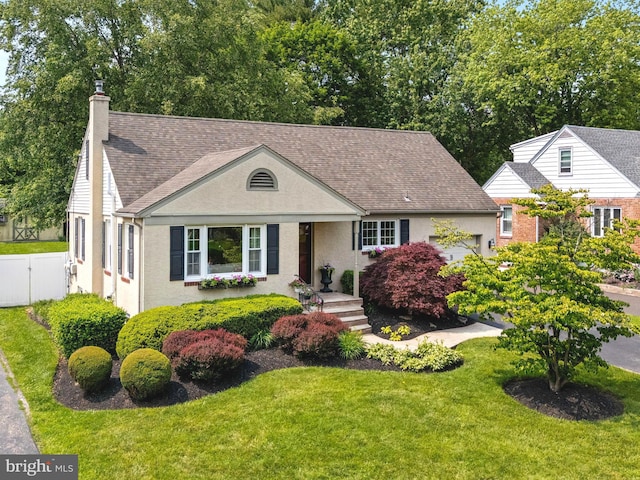 231 Rogers, Eagleville, PA 19403 - view of front of property featuring a chimney, stucco siding, an attached garage, and a shingled roof