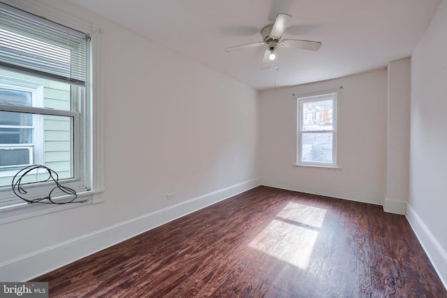 753 N 12th St, Reading, PA 19604 - spare room with dark wood finished floors and ceiling fan