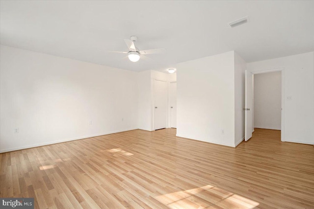 13637 Winterspoon Ln Unit 18, Germantown, MD 20874 - spare room featuring light wood-style flooring and ceiling fan