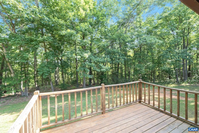 406 Green Meadow Ln, Scottsville, VA 24590 - wooden deck featuring a lawn