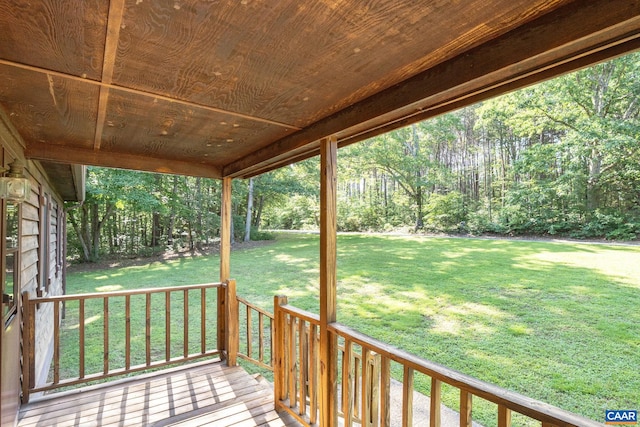 406 Green Meadow Ln, Scottsville, VA 24590 - wooden terrace featuring a yard