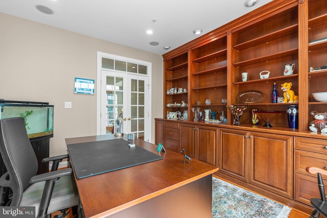 505 Sherwood Mills Ct, Sandy Spring, MD 20860 - office featuring french doors and recessed lighting