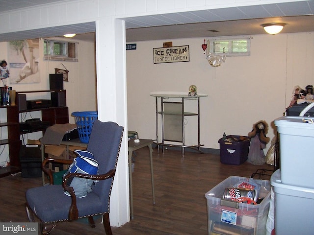 157 Kelly Driver Rd, Clementon, NJ 08021 - below grade area featuring wood finished floors and a wall mounted air conditioner