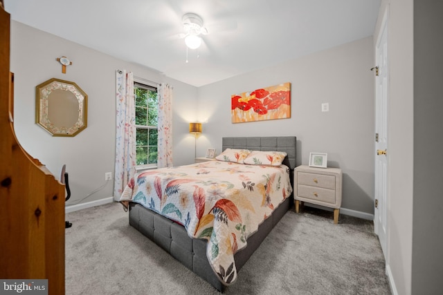 5341 Yellow Turtle Pl, Woodbridge, VA 22193 - carpeted bedroom featuring baseboards and ceiling fan