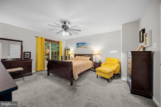 5341 Yellow Turtle Pl, Woodbridge, VA 22193 - carpeted bedroom featuring baseboards and ceiling fan