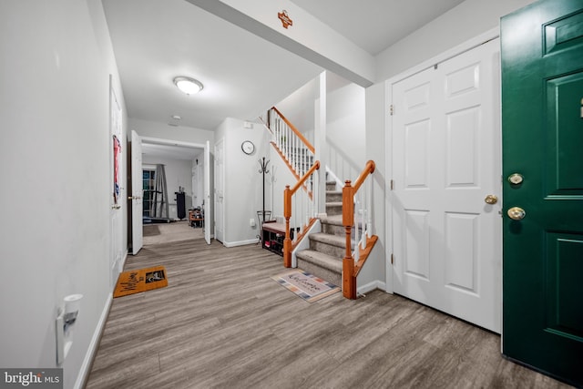 5341 Yellow Turtle Pl, Woodbridge, VA 22193 - foyer entrance with wood finished floors and stairs