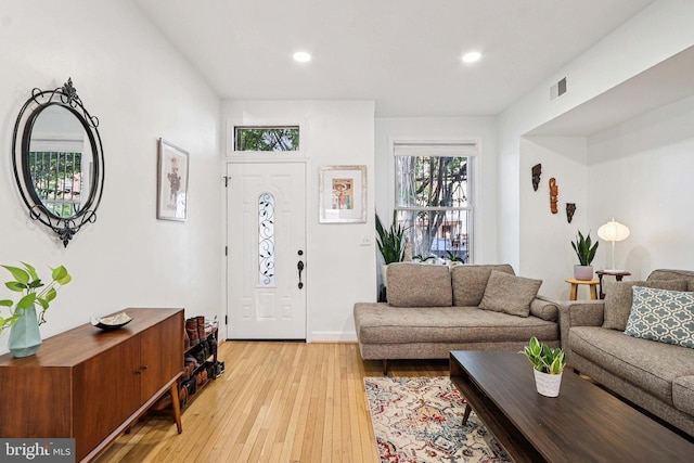 2254 12th St NW, Washington, DC 20009 - foyer entrance featuring light wood-style floors and recessed lighting