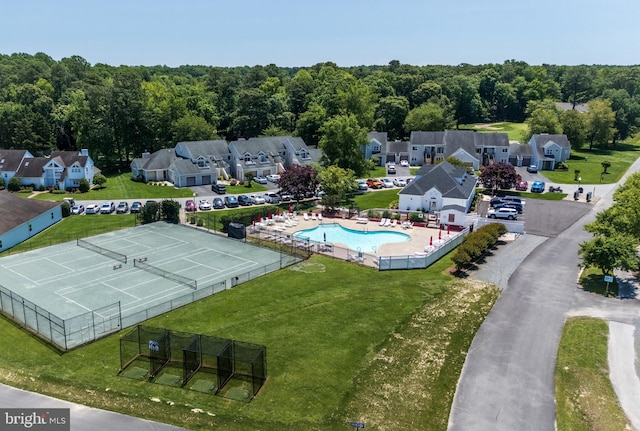 11020 Augusta Ln Unit 3, Berlin, MD 21811 - aerial view of residential area featuring a pool area