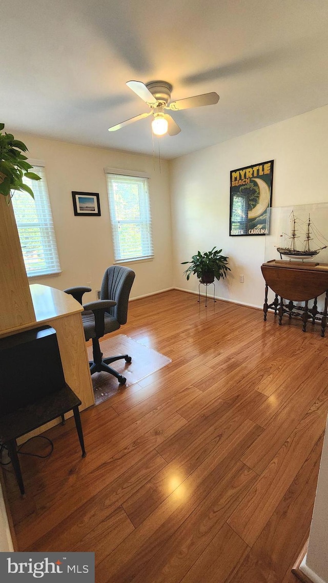 15204 Watergate Rd, Silver Spring, MD 20905 - office with wood finished floors and ceiling fan